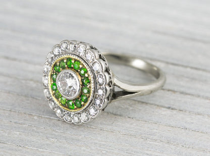.40 Carat Edwardian Cluster Diamond Engagement Ring