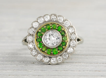 .40 Carat Edwardian Cluster Diamond Engagement Ring
