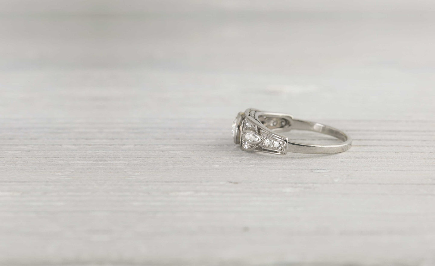 .45 Carat Art Deco Vintage Diamond Engagement Ring