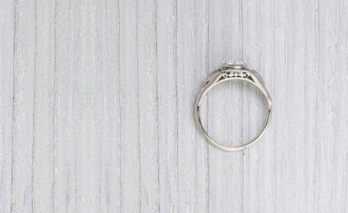 .45 Carat Art Deco Vintage Diamond Engagement Ring