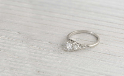 .45 Carat Vintage Diamond Art Deco Engagement Ring