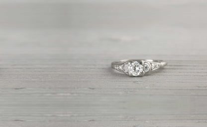 .45 Carat Vintage Diamond Art Deco Engagement Ring