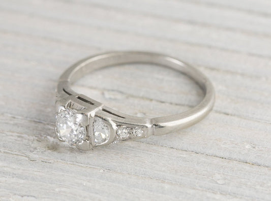 .45 Carat Vintage Diamond Art Deco Engagement Ring