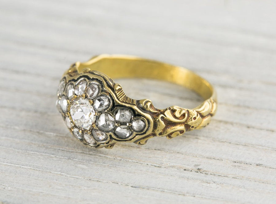 .38 Carat Antique Victorian Gold Diamond Engagement Ring