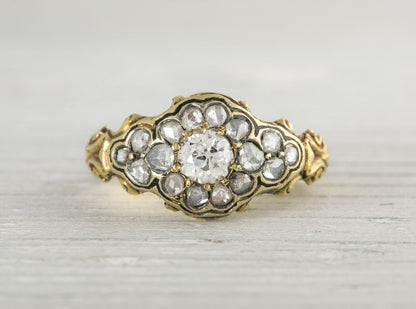 .38 Carat Antique Victorian Gold Diamond Engagement Ring