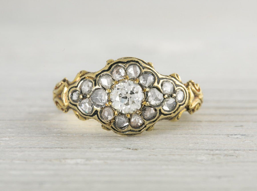 .38 Carat Antique Victorian Gold Diamond Engagement Ring