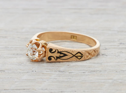 .35 Carat Gold Victorian Engagement Ring
