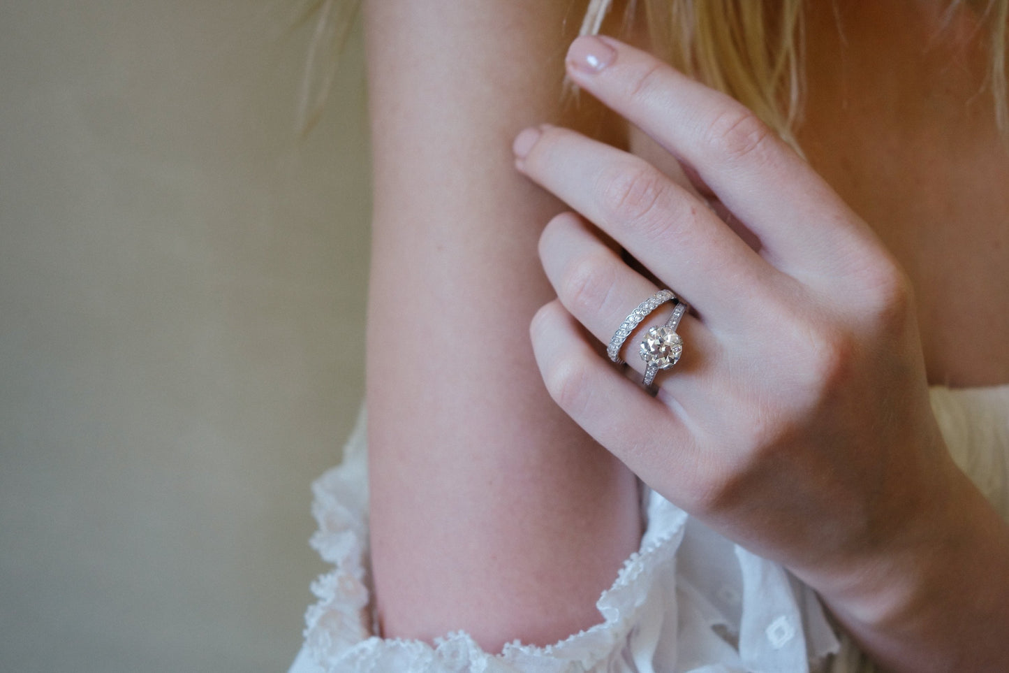 2.21 CARAT EDWARDIAN DIAMOND ENGAGEMENT RING