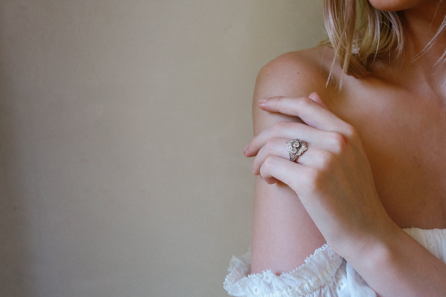 EDWARDIAN DIAMOND FILIGREE ENGAGEMENT RING